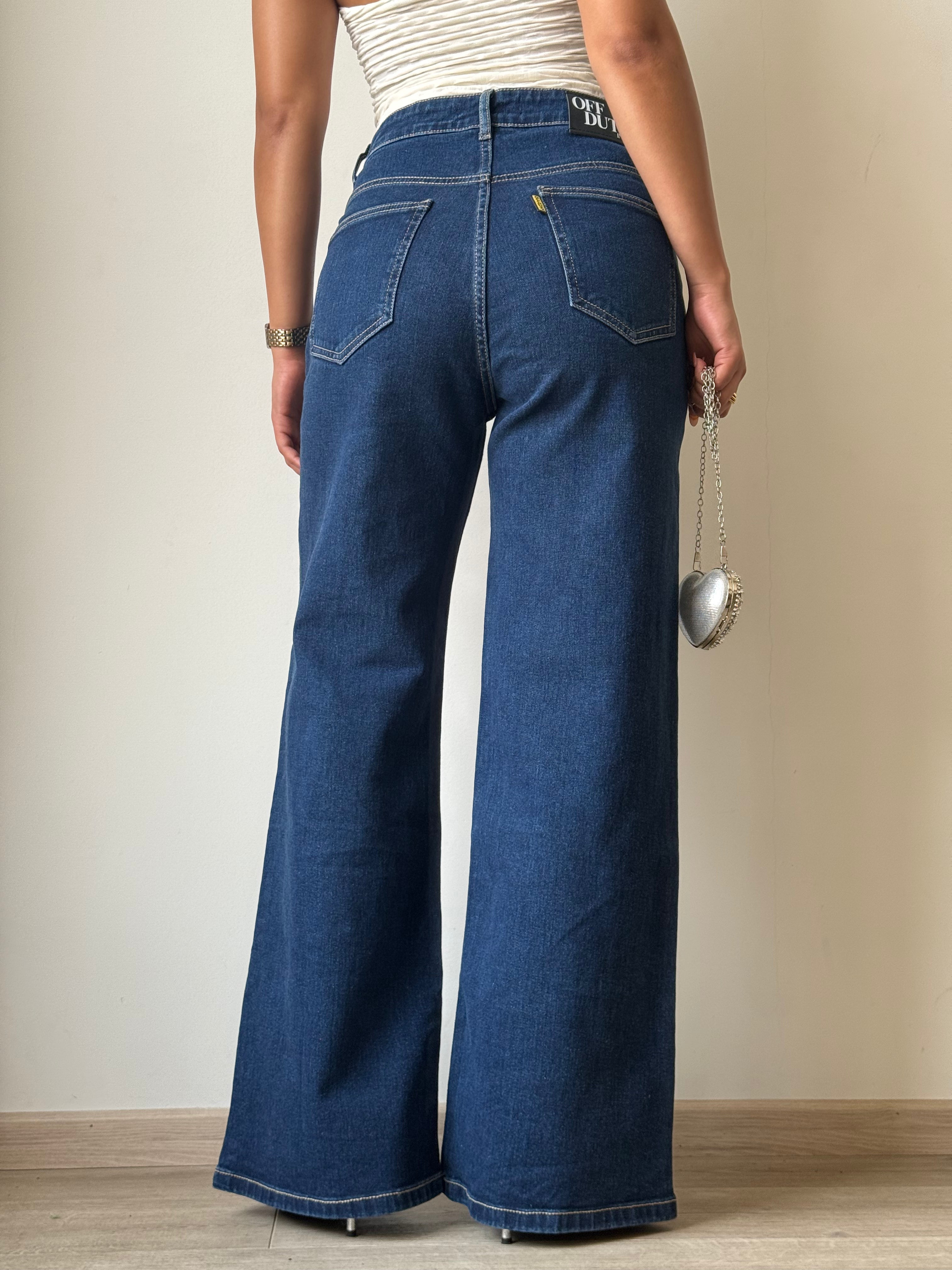 Blueberry Wide Leg High Rise Jeans