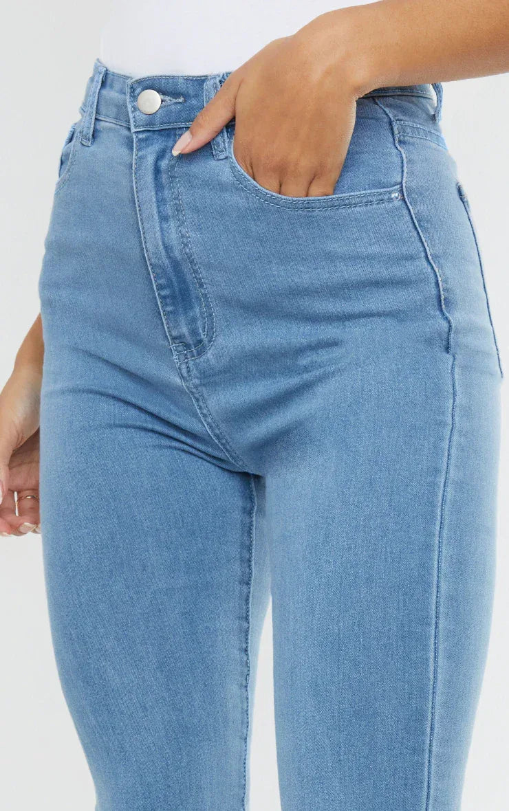 Baby Blue Bootcut Flare Jeans - UrbanClubCo.